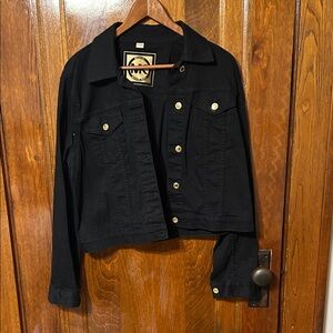 Michael Kors Black Cropped Jean Jacket